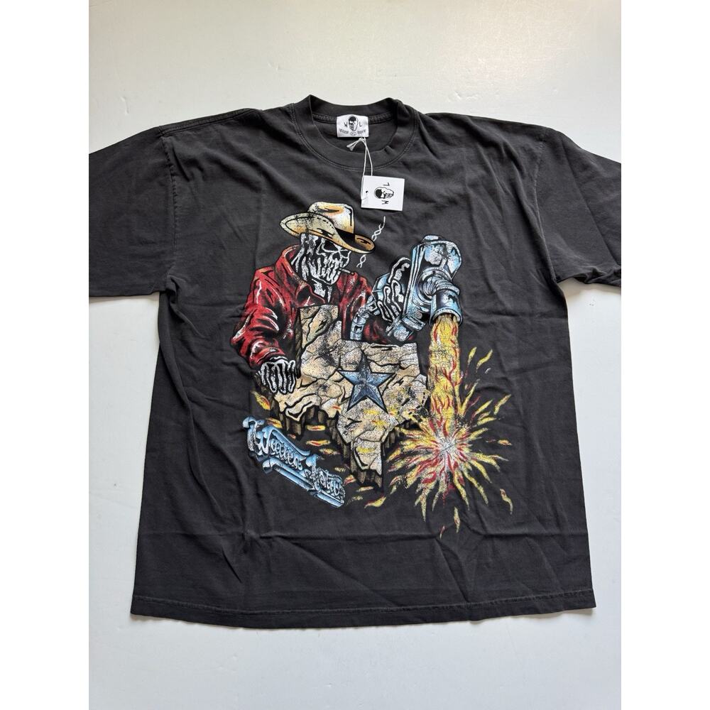 WARREN LOTAS Pumpin Thru Texas T-shirt XL Black washed